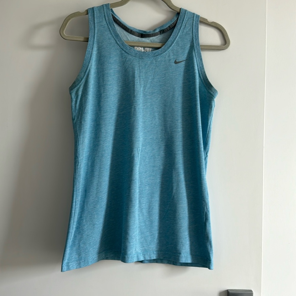 Nike Blue Sleeveless Dri-Fit Tank Top – Size L, Slim Fit